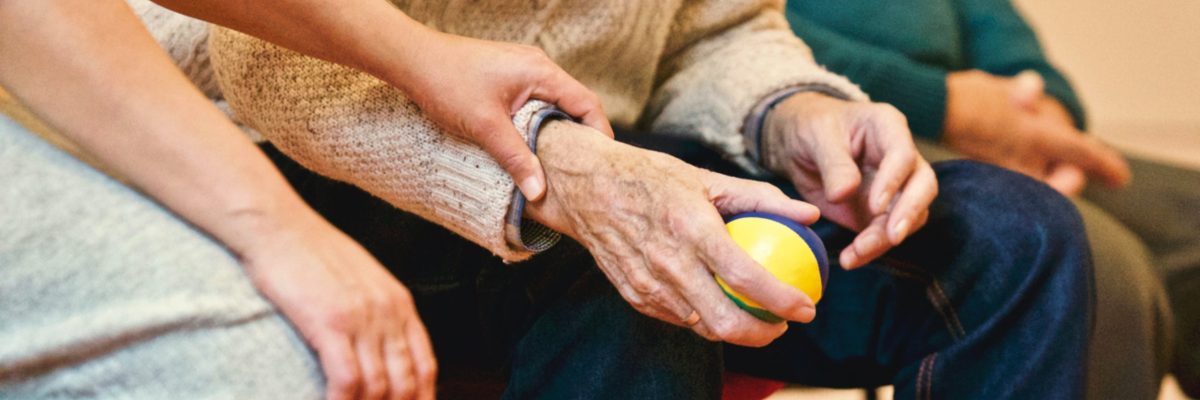 Caregiver showing comfort